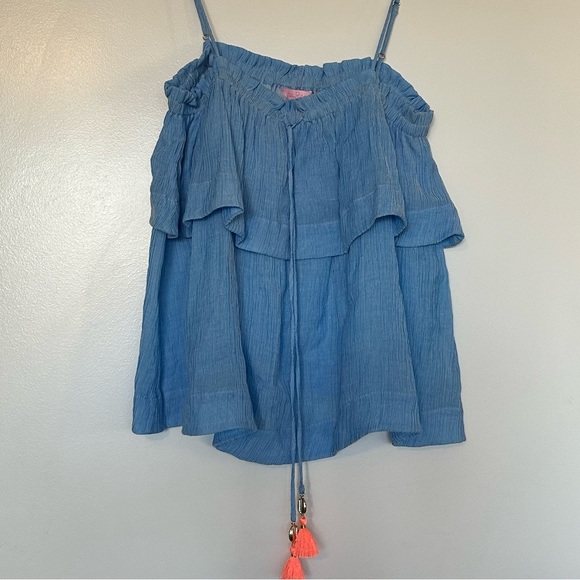 NWOT | LILLY PULITZER | Blue Mays Top - Picture 3 of 7